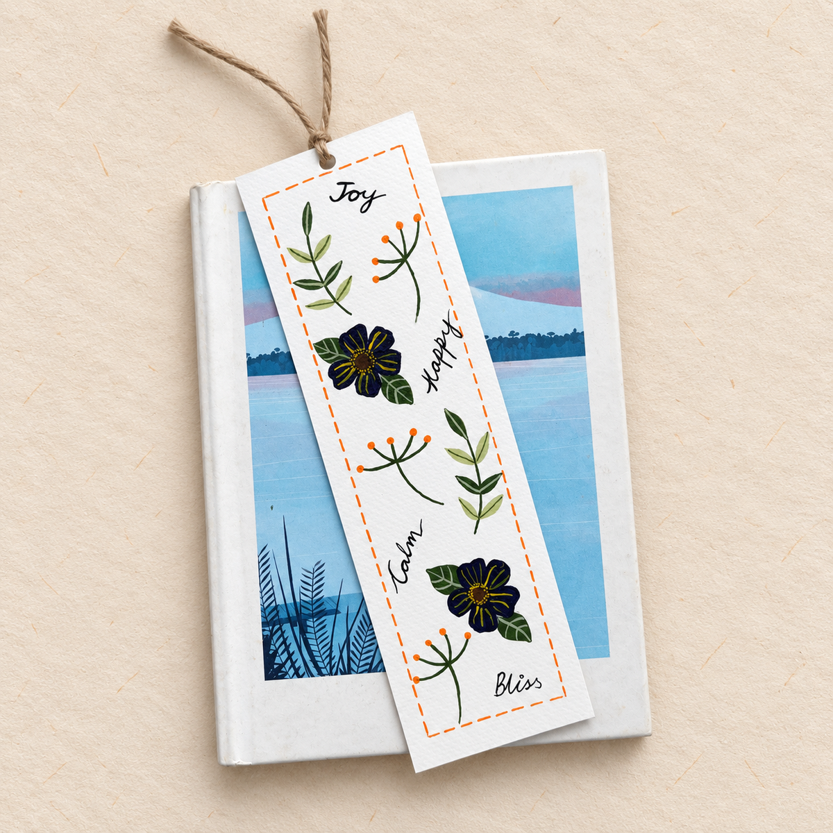 The Little Joys Hand-painted Canvas Pouch & Bookmark Set