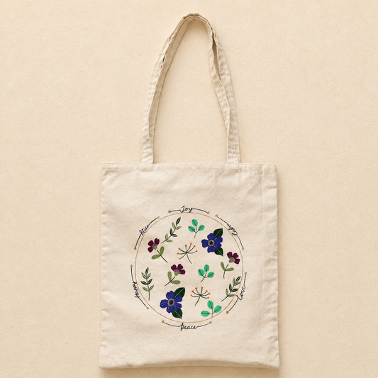 The little joys Hand Painted Tote Bag