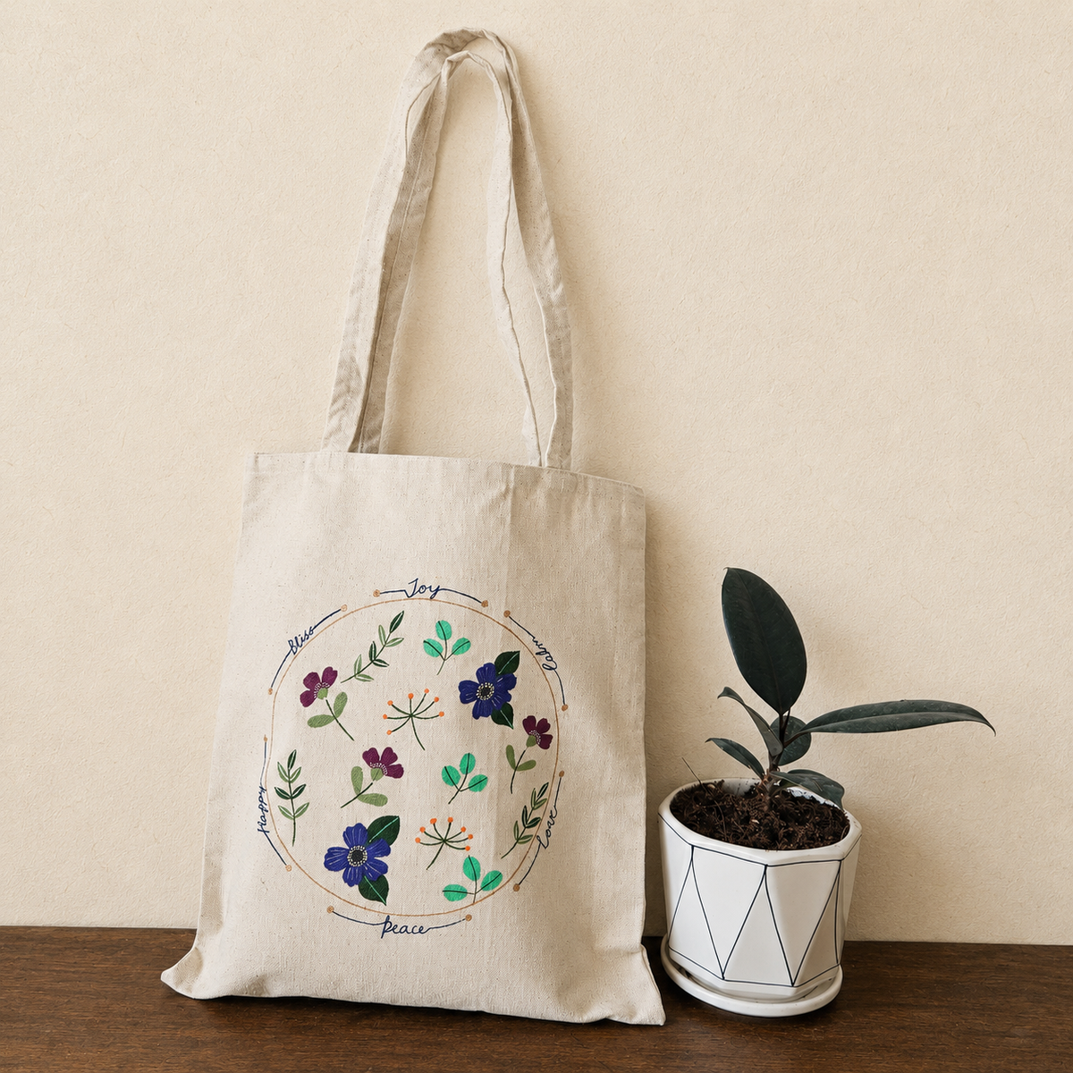 The little joys Hand Painted Tote Bag