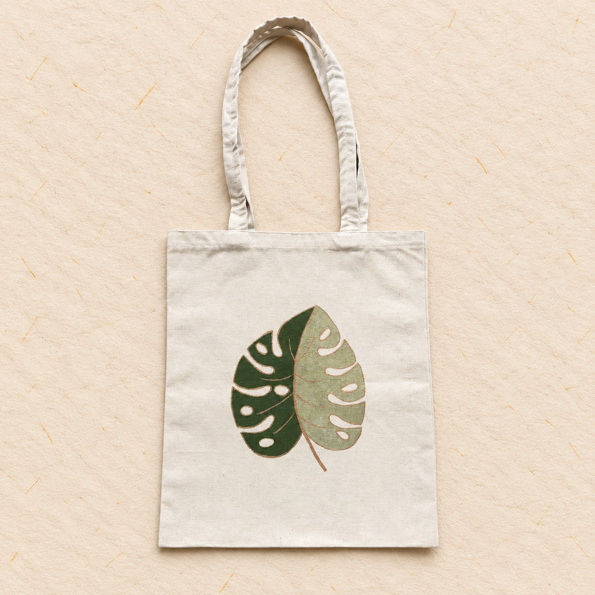 Monstera Muse Hand Painted Tote Bag