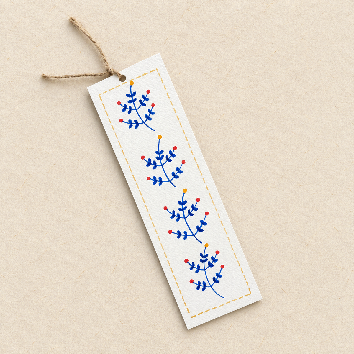 Wild Berry Whispers Hand Painted Pouch and Bookmark set