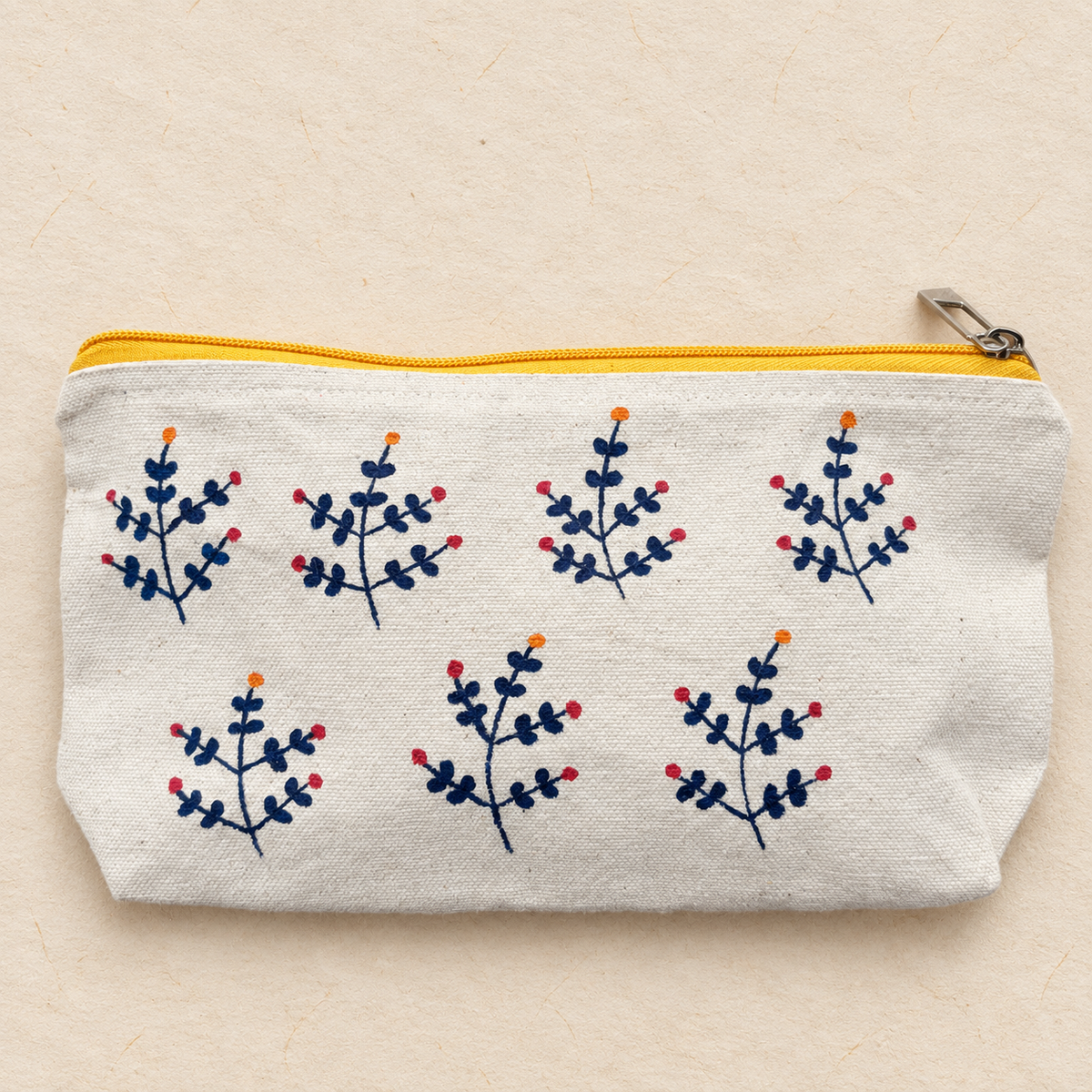Wild Berry Whispers Hand Painted Pouch and Bookmark set
