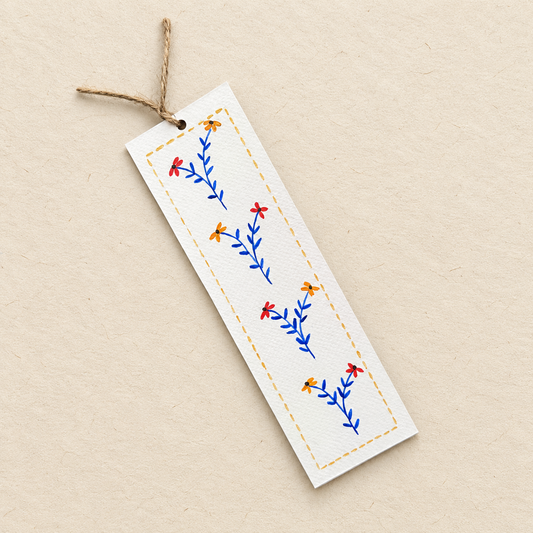 Little Wildflowers Hand-Painted Bookmark