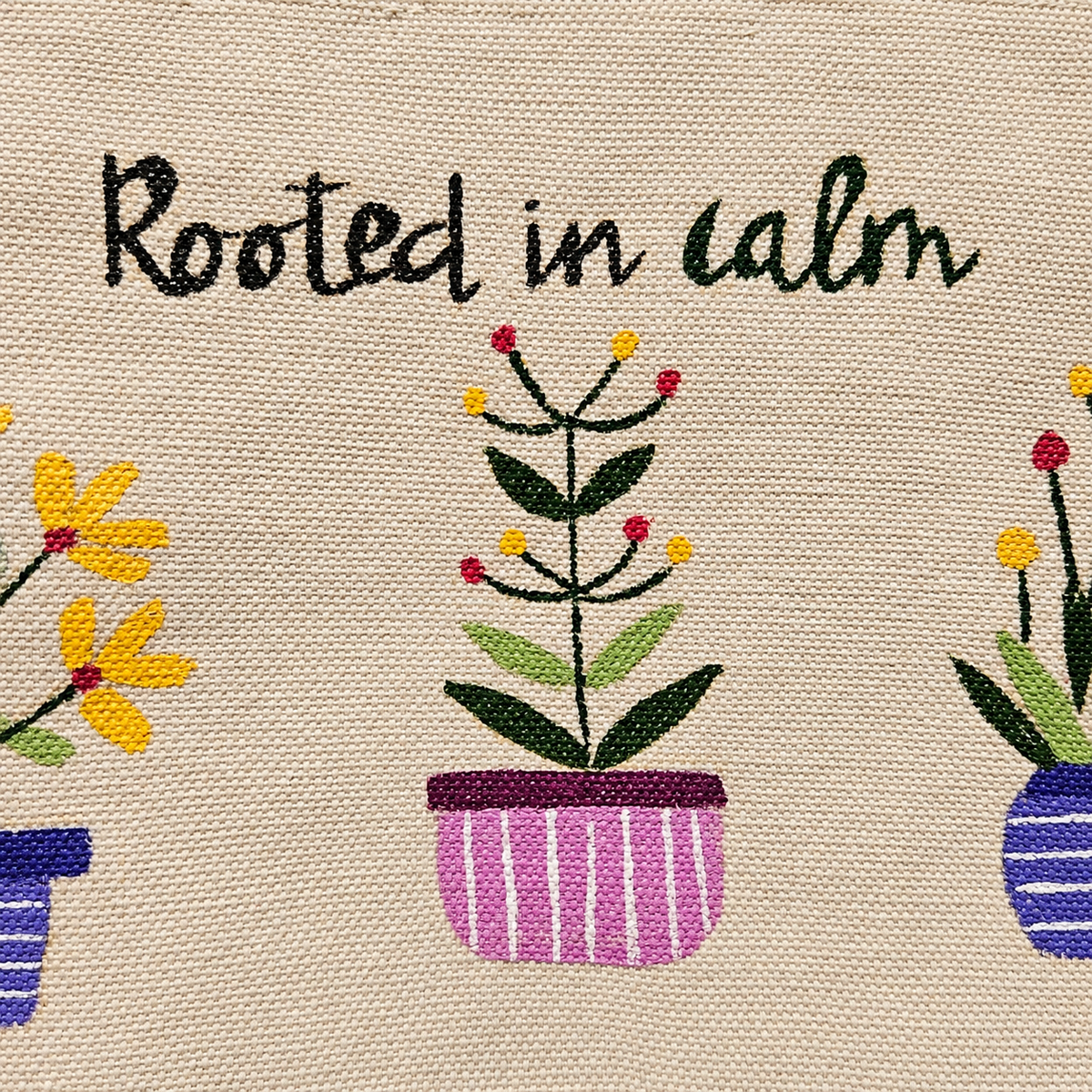 Rooted in Calm Hand Painted Pouch