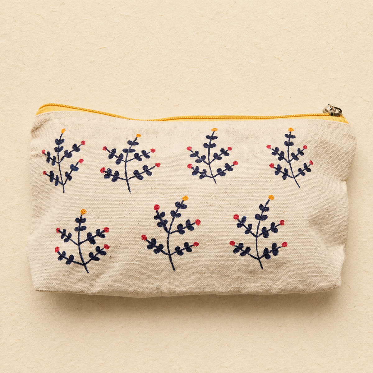 Wild Berry Whispers Hand Painted Pouch