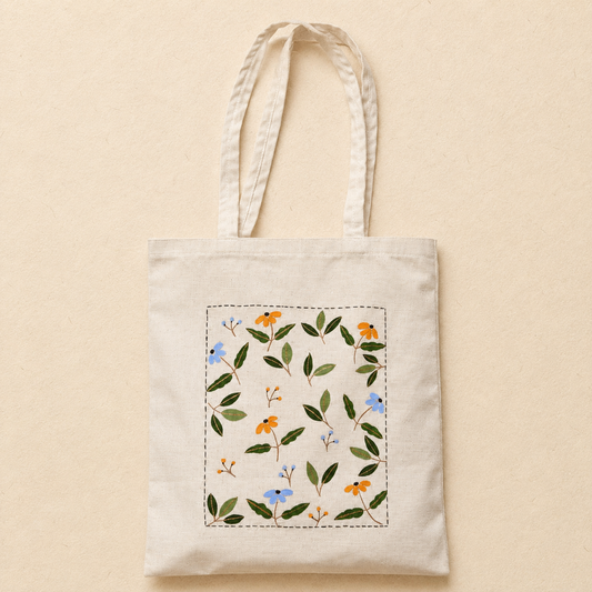 Wildflower Meadow Hand Painted Tote Bag