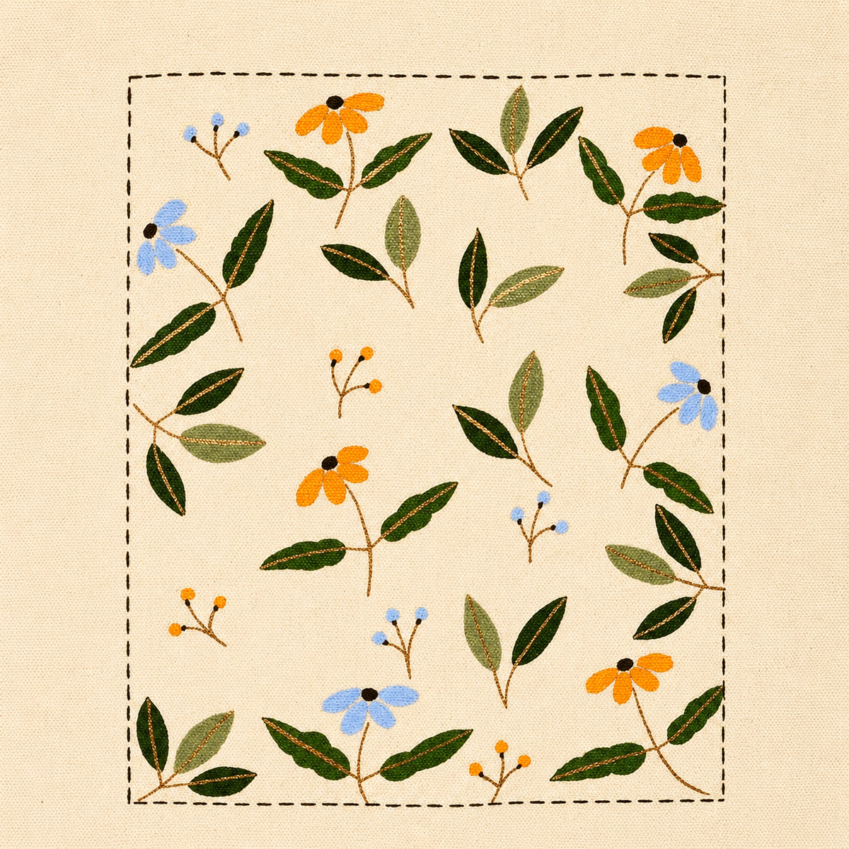 Wildflower Meadow Hand Painted Tote Bag