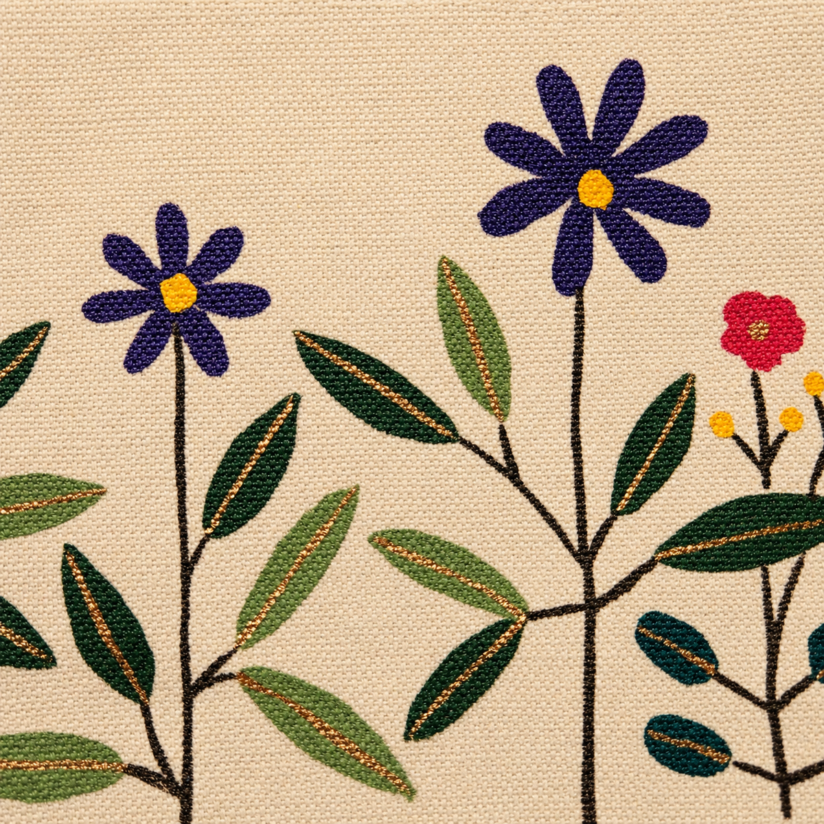 Wildflower Harmony Hand Painted Pouch